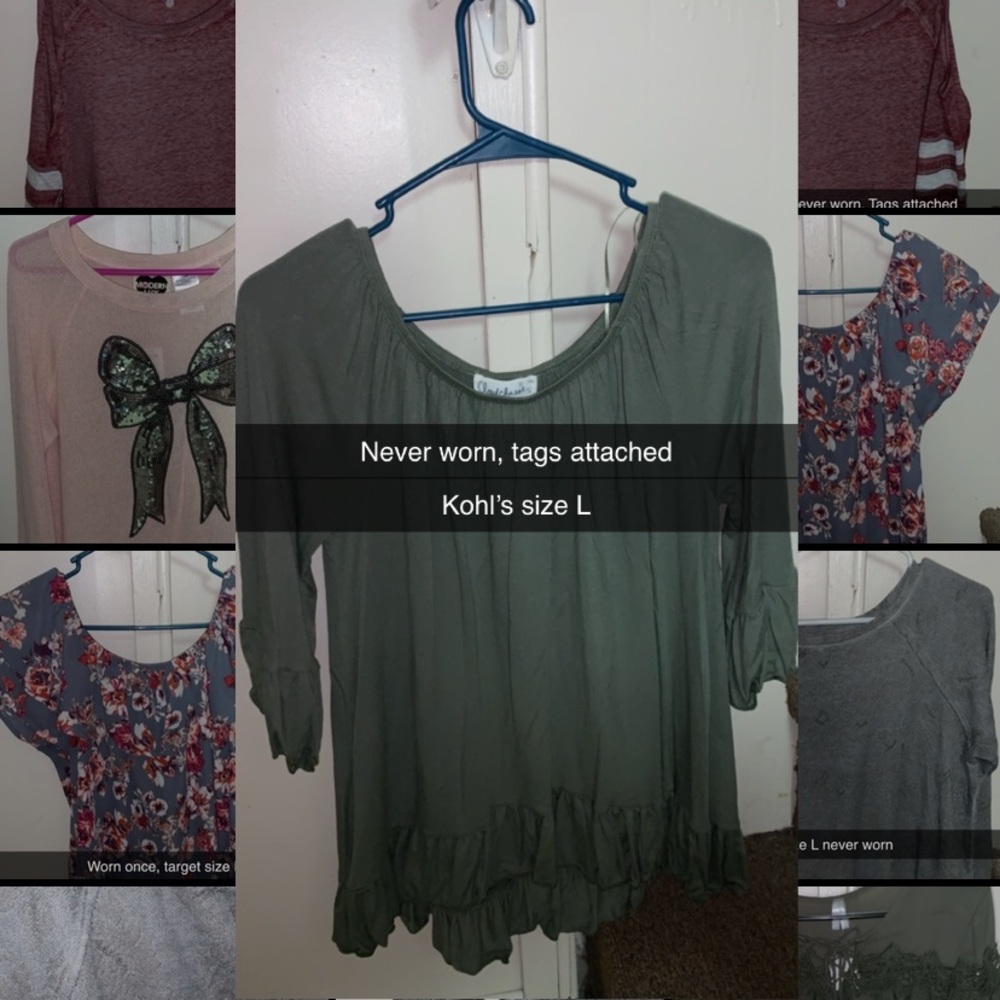 Green flowy quarter sleeved shirt